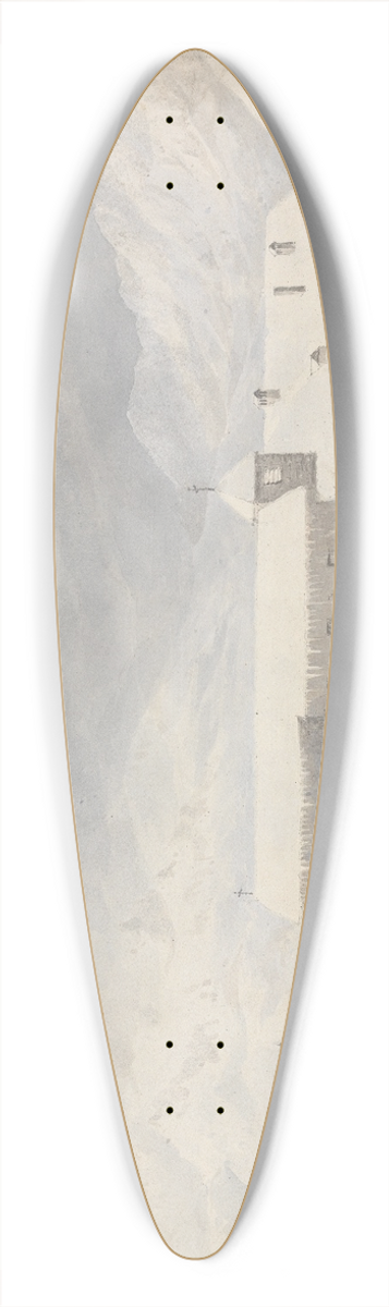 Isaac Weld - Convent, Mt. St. Bernard (Switzerland) 39.3 inch art pintail longboard deck