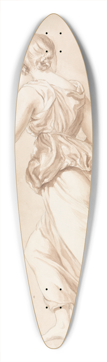 Isaac Weld - Running Woman 39.3 inch art pintail longboard deck