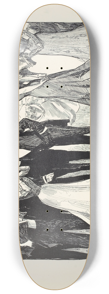 Charles Dana Gibson - The race is not always to the beautiful 8.25 inch art skate deck