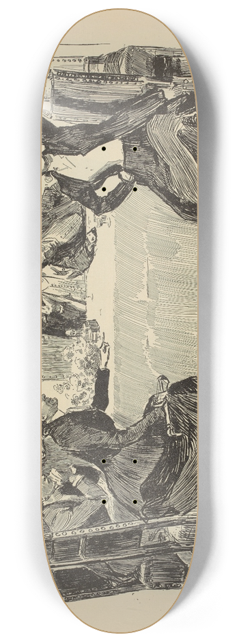Charles Dana Gibson - The story of the hunt 8.25 inch art skate deck