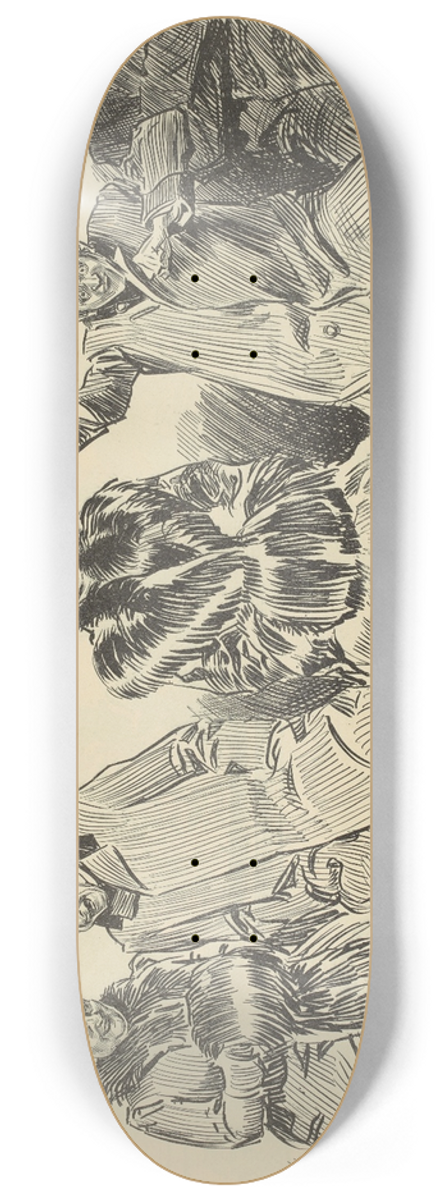 Charles Dana Gibson - The weaker sex.IX 8.25 inch art skate deck