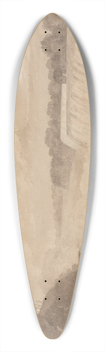 Isaac Weld - View of Niagara Falls with the Falls in the Background, Right, and Landscape with Houses in the Foreground 39.3 inch art pintail longboard deck