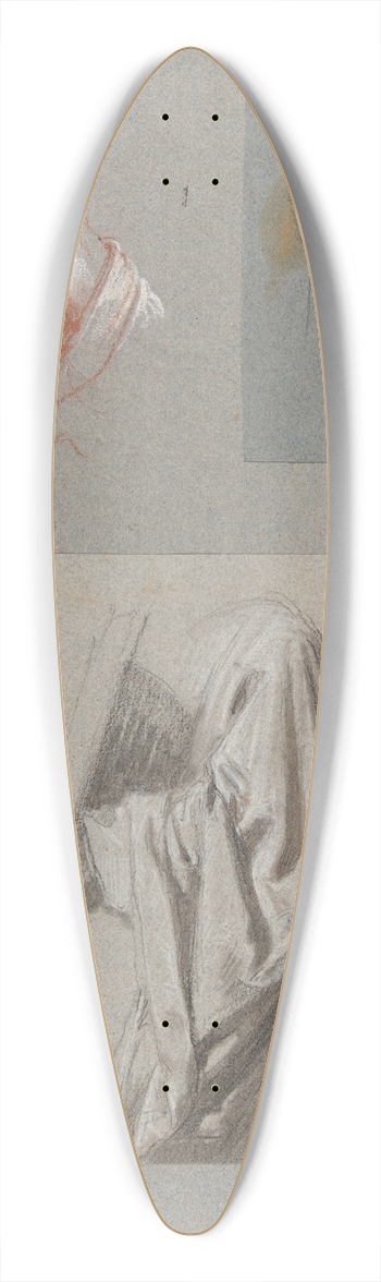 Isidore Pils - a. Hand of Saint Remi; b. Hand of Saint Remi; c. Drapery Study for Acolyte Holding Book 39.3 inch art pintail longboard deck
