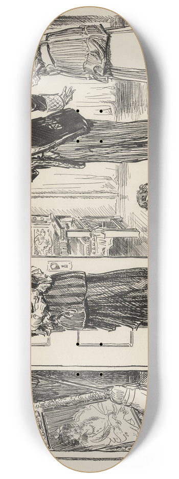 Charles Dana Gibson - Tragic moments 8.25 inch art skate deck