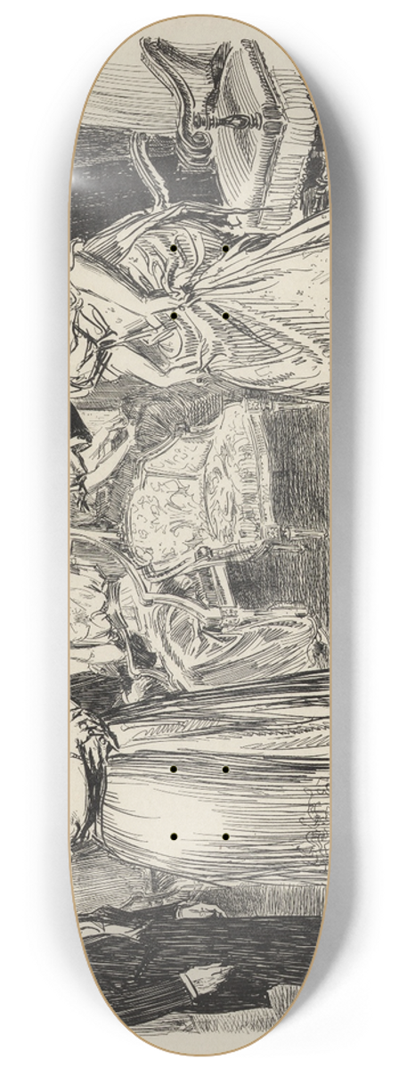 Charles Dana Gibson - Tragic moments 8.25 inch art skate deck