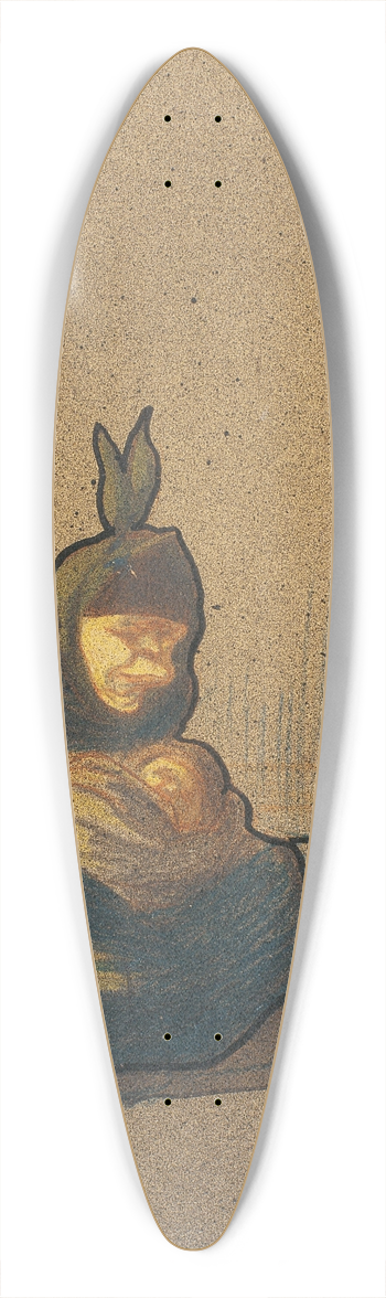 Isidre Nonell - Female Cretin in Bo 39.3 inch art pintail longboard deck