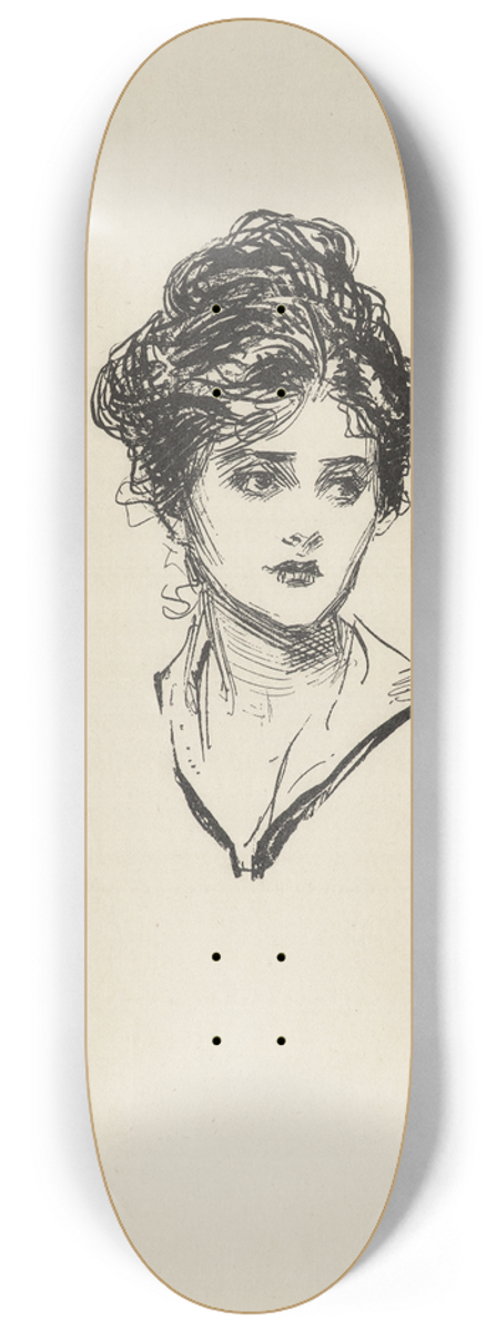 Charles Dana Gibson - Untitled 8.25 inch art skate deck