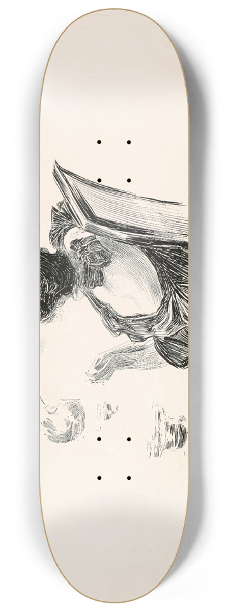 Charles Dana Gibson - Untitled 8.25 inch art skate deck