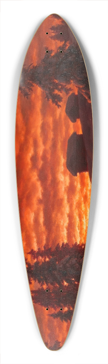 Ivan Fedorovich Choultse - Snowy Sunset 39.3 inch art pintail longboard deck