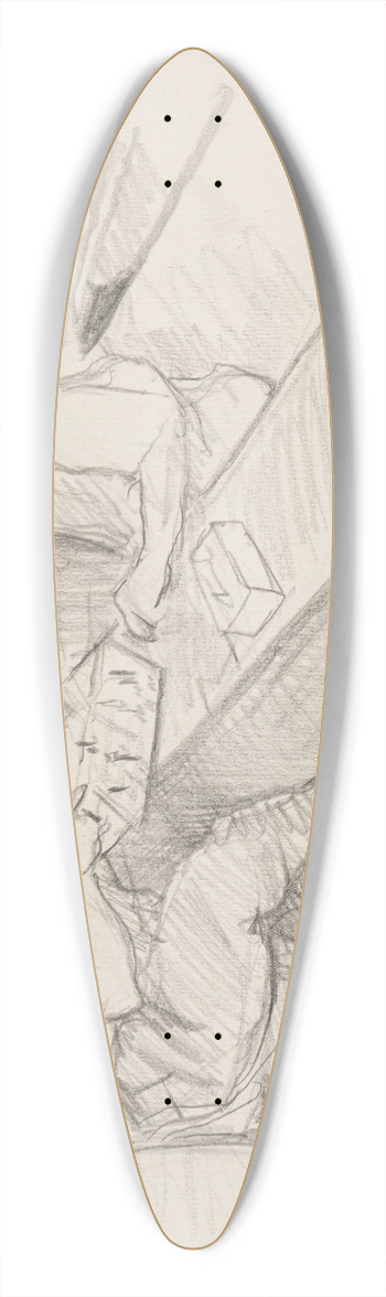 Ivan Ivanec - Mczyni grajcy w szachy w schronie 39.3 inch art pintail longboard deck