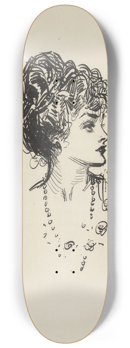 Charles Dana Gibson - Untitled 8.25 inch art skate deck