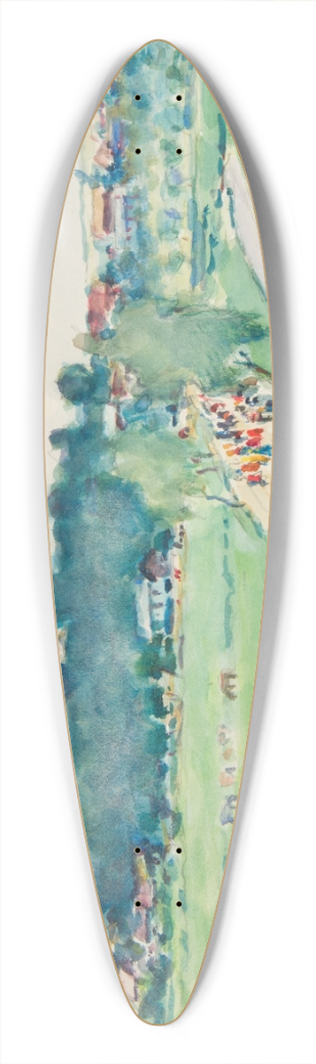 Ivan Ivanec - Pejza wiejski ze sztafaem 39.3 inch art pintail longboard deck
