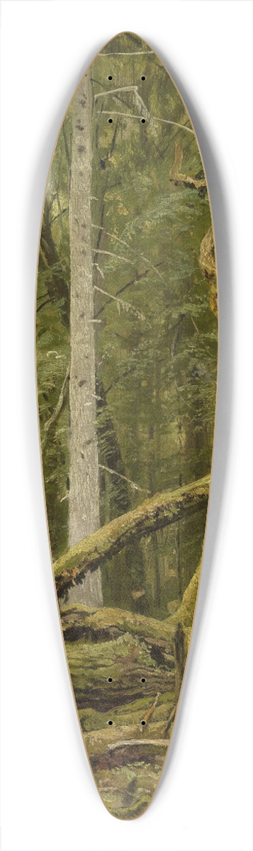 Ivan Ivanovich Shishkin - Cut down oak 39.3 inch art pintail longboard deck