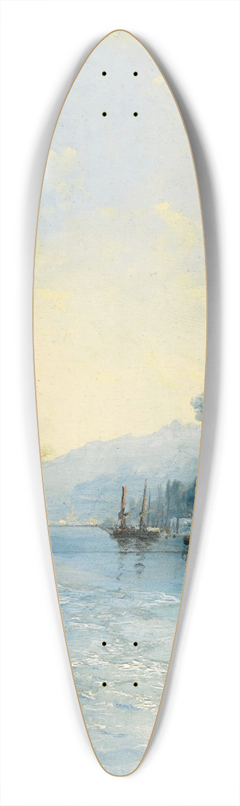 Ivan Konstantinovich Aivazovsky - Shipping On The Bosphorus, Constantinople 39.3 inch art pintail longboard deck