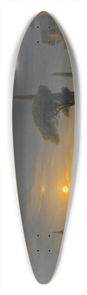 Ivan Konstantinovich Aivazovsky - The Galata Tower By Moonlight 39.3 inch art pintail longboard deck