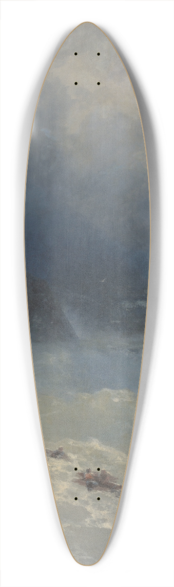 Ivan Konstantinovich Aivazovsky - The storm at Cape Aya 39.3 inch art pintail longboard deck