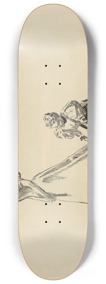 Charles Dana Gibson - Untitled 8.25 inch art skate deck