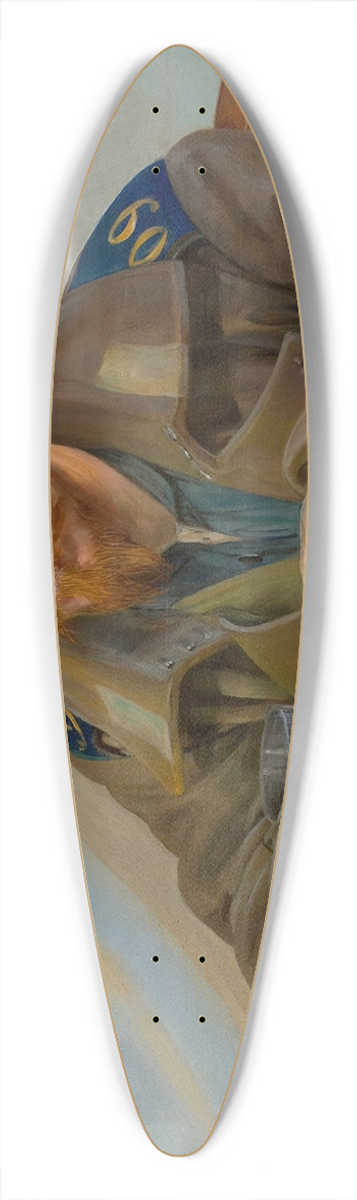 Jacek Malczewski - Exile  right section of the triptych 39.3 inch art pintail longboard deck