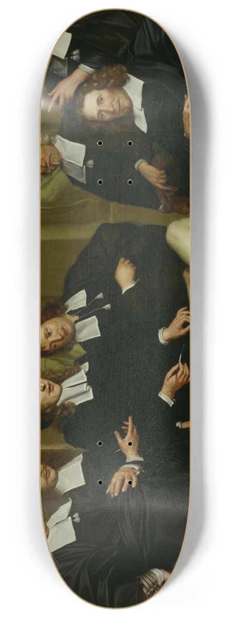 Adriaen Backer - Anatomy lesson from Dr. Frederik Ruysch 8.25 inch art skate deck