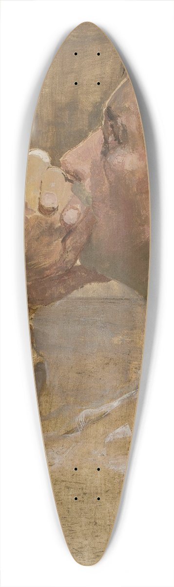 Jacek Malczewski - Praying man 39.3 inch art pintail longboard deck