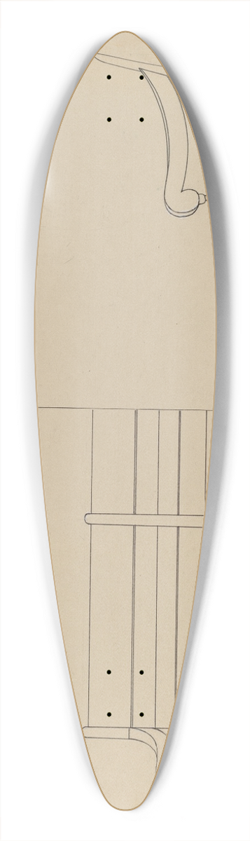 Jack Bochner - Settee 39.3 inch art pintail longboard deck