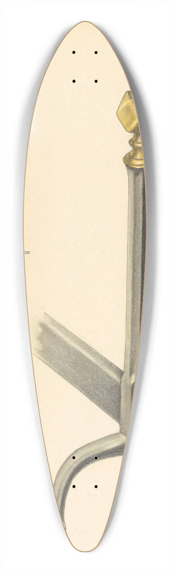 Jack Staloff - Andiron (one of pair) 39.3 inch art pintail longboard deck