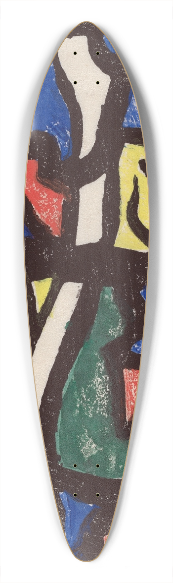 Jacoba van Heemskerck - Composition 39.3 inch art pintail longboard deck