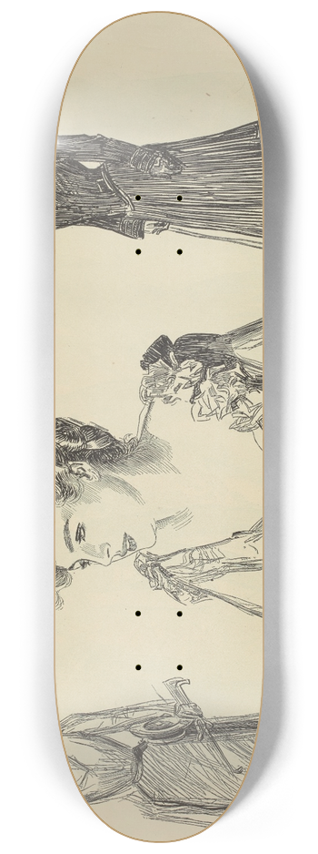 Charles Dana Gibson - Untitled 8.25 inch art skate deck