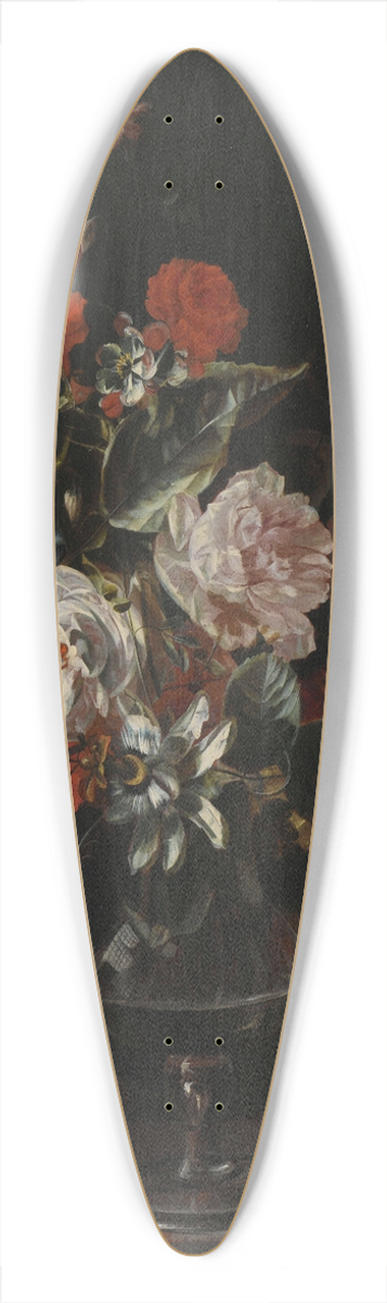 Jacob Campo Weyerman - Still Life with Flowers 39.3 inch art pintail longboard deck