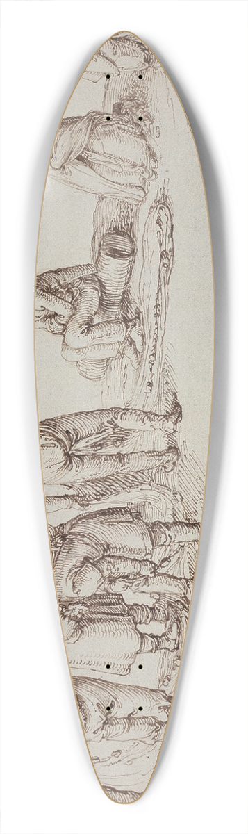 Jacob de Gheyn II - A group of fishermen 39.3 inch art pintail longboard deck