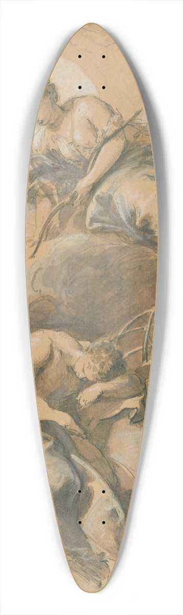 Jacob de Wit - Diana spying on Endymion 39.3 inch art pintail longboard deck