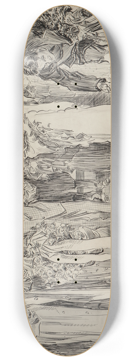 Charles Dana Gibson - When My Ship Comes In 8.25 inch art skate deck