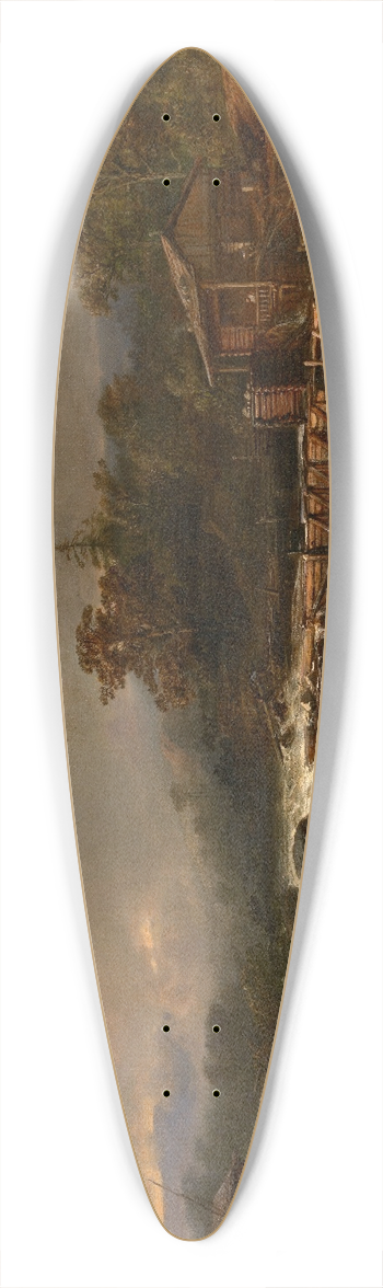 Jacob Jacobs - Waterfall in Norway 39.3 inch art pintail longboard deck