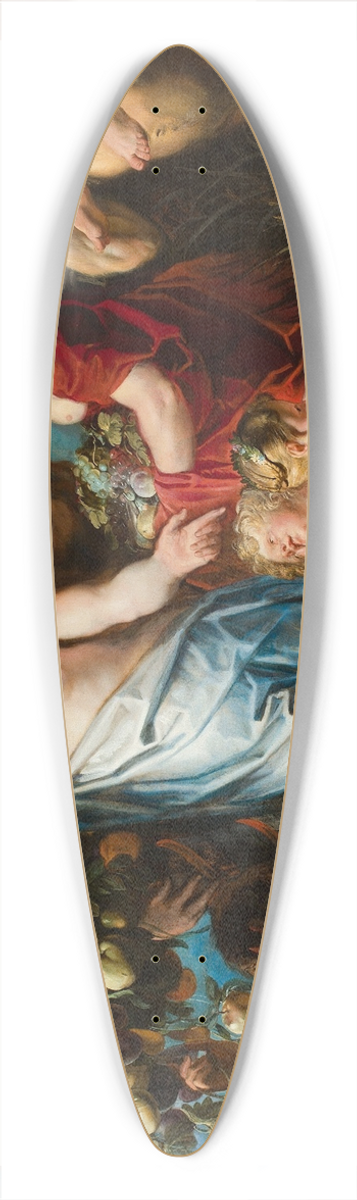 Jacob Jordaens - An Allegory of Fruitfulness 39.3 inch art pintail longboard deck