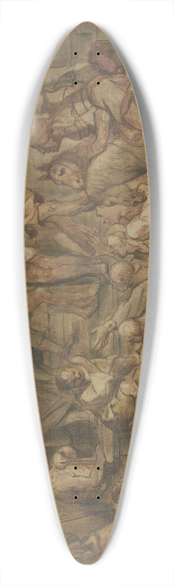 Jacob Jordaens - Flagellation of the wrongdoers 39.3 inch art pintail longboard deck