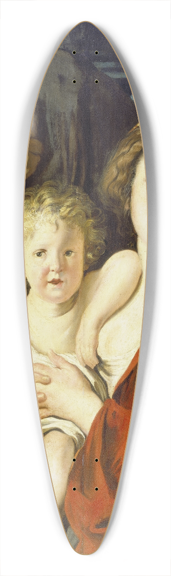 Jacob Jordaens - The Holy Family 39.3 inch art pintail longboard deck