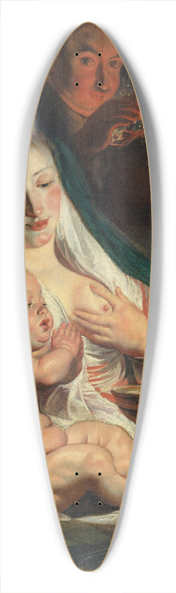 Jacob Jordaens - The Holy Family with Shepherds 39.3 inch art pintail longboard deck