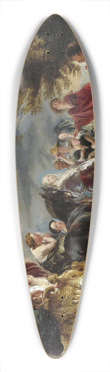 Jacob Jordaens - The Meeting of Odysseus and Nausicaa 39.3 inch art pintail longboard deck