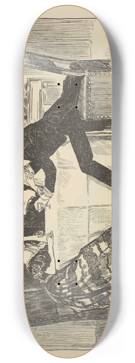 Charles Dana Gibson - Wireless telegraphy 8.25 inch art skate deck