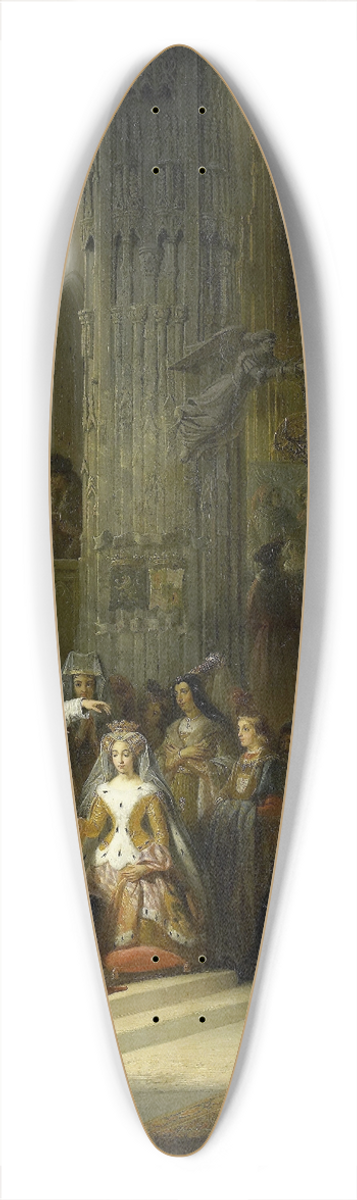 Jacob Joseph Eeckhout - The Wedding of Jacoba of Bavaria, Countess of Holland, and Jan IV, Duke of Brabant, 10 March 1418 39.3 inch art pintail longboard deck