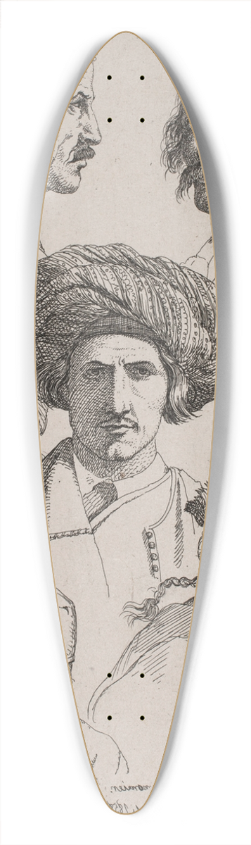 Jacob Kornerup - Dalmatiske Fysiognarnier 39.3 inch art pintail longboard deck