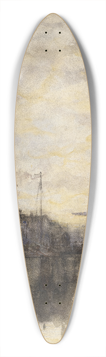 Jacob Maris - Stadsgezicht bij avond 39.3 inch art pintail longboard deck