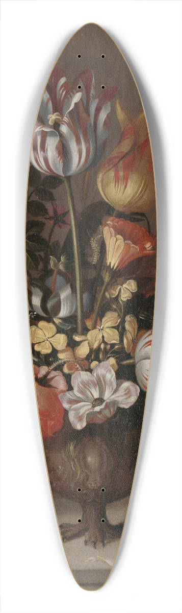 Jacob Marrel - Still Life with a Vase of Flowers and a Dead Frog 39.3 inch art pintail longboard deck