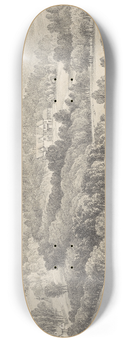 Charles Decimus Barraud - New Zealand Graphic and Descriptive. Plate IV. Cheviot Hills station 8.25 inch art skate deck