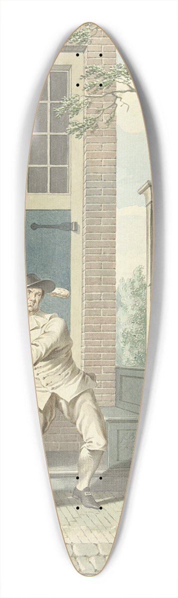 Jacobus Buys - Scene uit Pefroen met het schaapshoofd 39.3 inch art pintail longboard deck