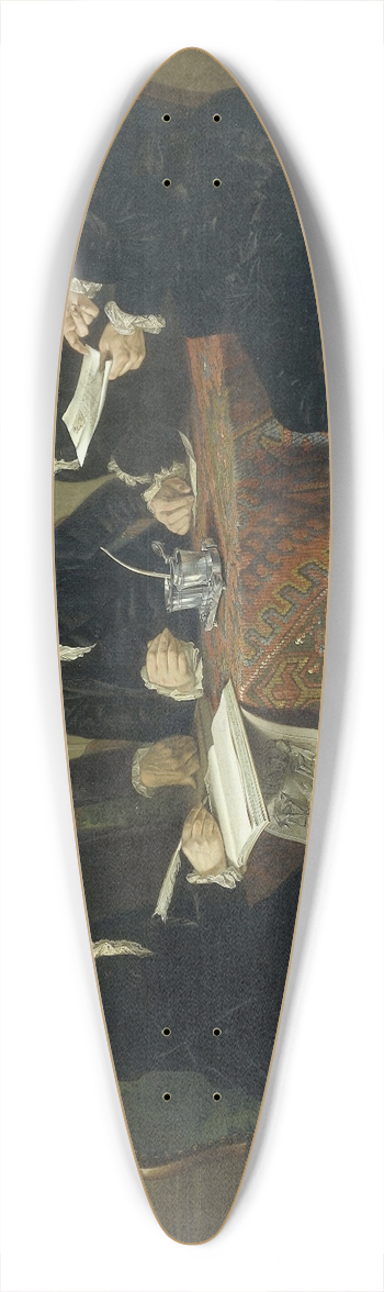 Jacobus Luberti Augustini - The Four Regents, the Secretary and the House Father of the Lepers House of Amsterdam, 1773 39.3 inch art pintail longboard deck