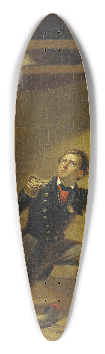 Jacobus Schoemaker Doyer - Jan van Speijk steekt de lont in het kruit, 5 februari 1831 39.3 inch art pintail longboard deck