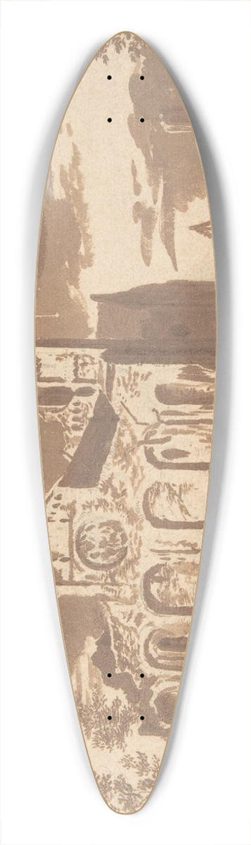 Jacob van der Ulft - The Mariakerk In Utrecht 39.3 inch art pintail longboard deck