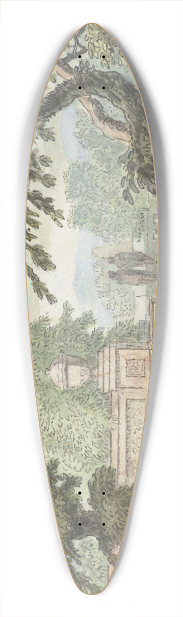 Jacob van Liender - Arcadisch landschap 39.3 inch art pintail longboard deck