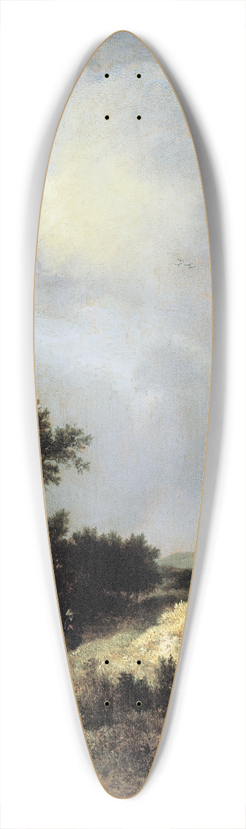Jacob van Ruisdael - Dune Landscape with Fence 39.3 inch art pintail longboard deck
